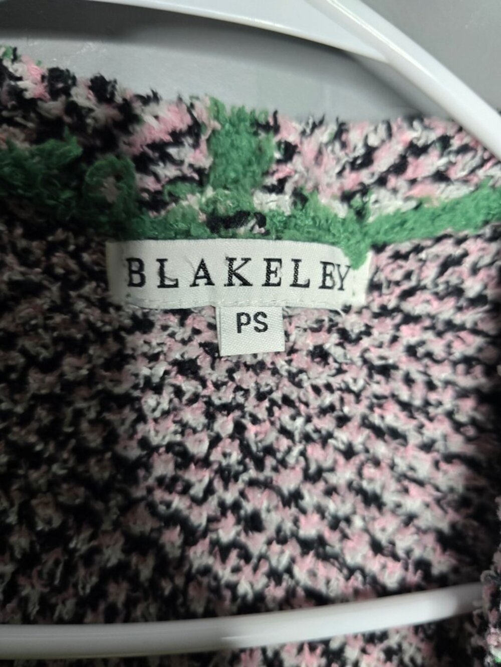 Maximalist Dopamine Green Pink Leopard Oversized Fuzzy Sweater - Picture 4 of 12